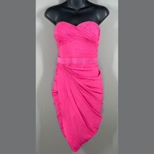 NEW Cache Dress Womens 10 pink strapless cocktail classic formal